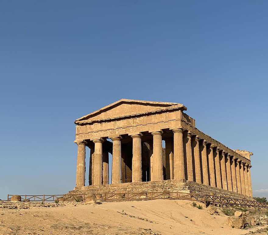 restos, columnas, templo, arquitectura, arqueología, agrigento, Sicilia, Italia, historia, viaje
