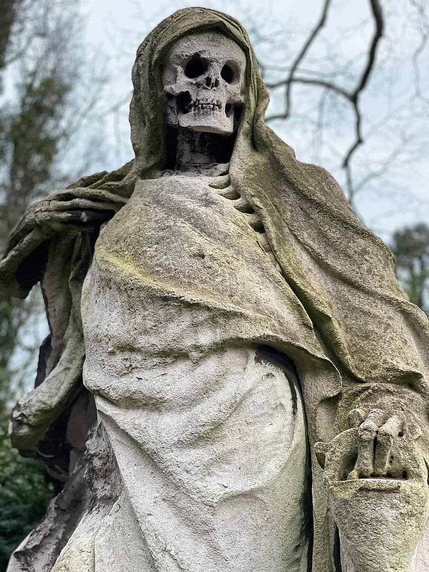 Death Statue, Graveyard Statue, Statue, Cologne, religion, christianity, death, old, tombstone, sculpture, famous place