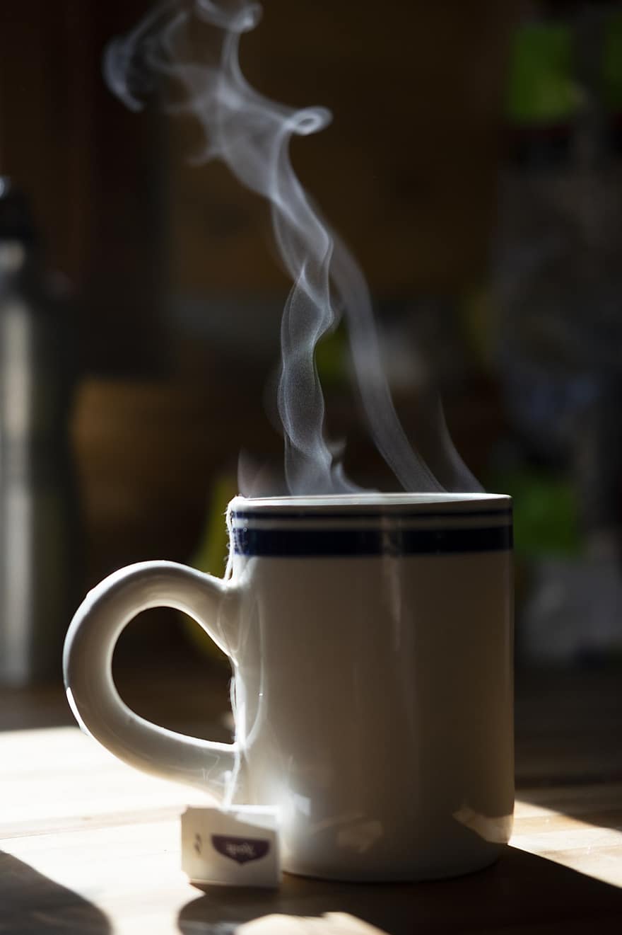 parowy, Puchar, gorąco, drink, kubek, napój, herbata, ciepły, ciepło, filiżanka herbaty, gorąca herbata