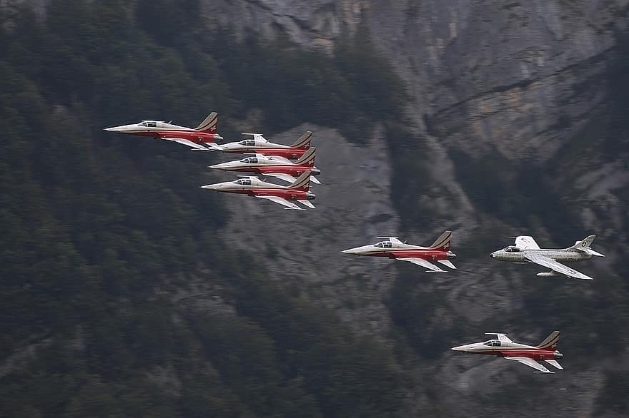 Northrop F-5, švýcarské letectvo, akrobatický tým, stíhačky, Bombardovací letouny, letectví