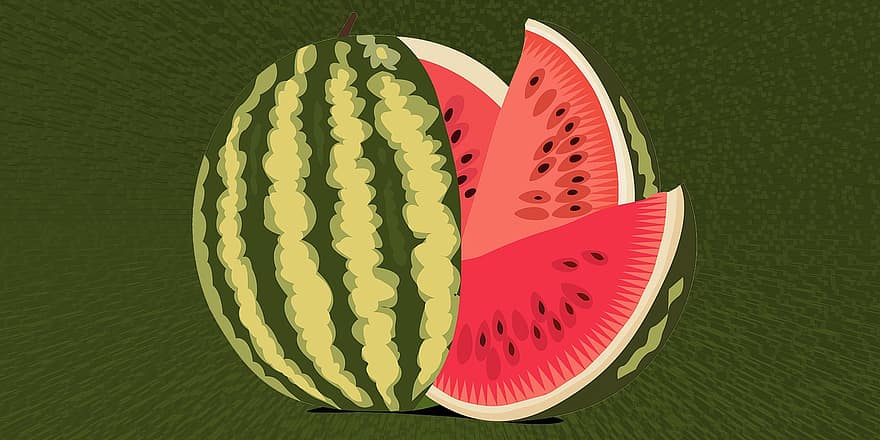 Wassermelone, 3d Hintergrund, Obst, Birnen, Gelb, Vitamine, köstlich, gesund, Essen, frisch, Ernährung