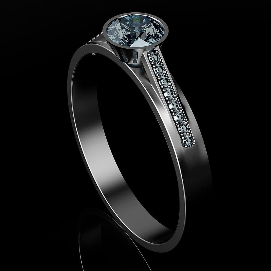 anillo, diamante, joyería, plata, brillante, lujo, piedra preciosa, platino, oro, Gema preciosa, riqueza