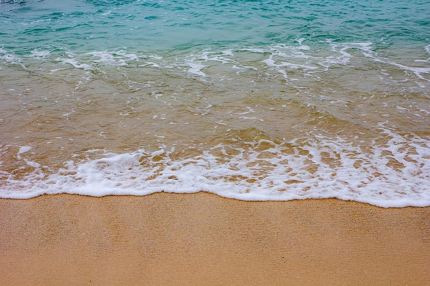 strand, golven, kust, zee, oceaan, water, zand, kust-