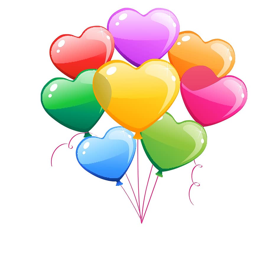повітряні кулі, серце, свято, день народження, діти, Надувні м'ячі, кохання, святкування, весілля, м'яч, повітряна куля