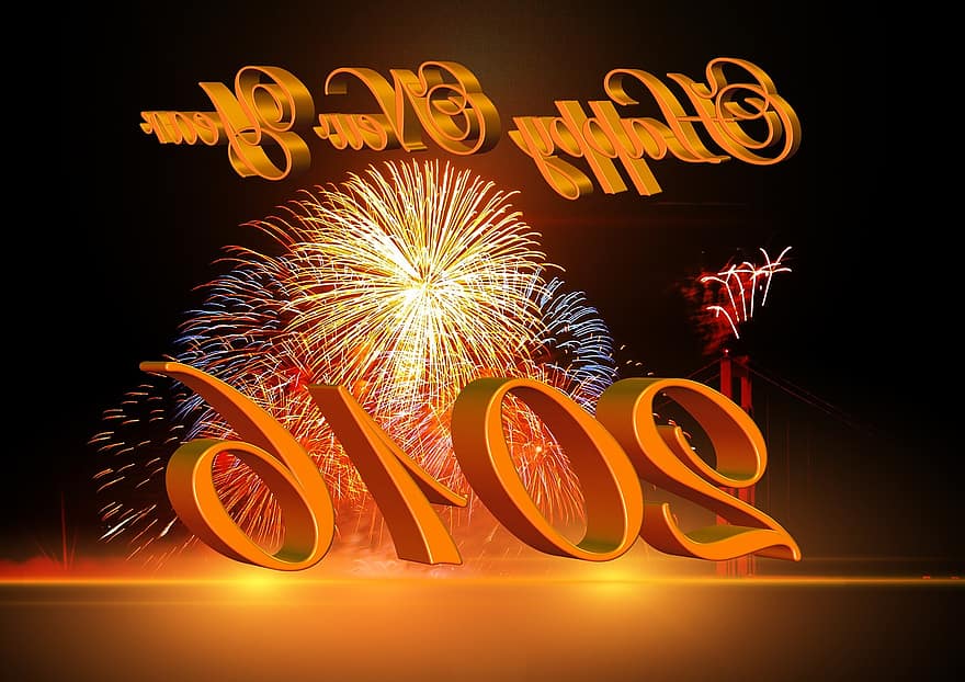fogos de artifício, foguete, dia de Ano Novo, Véspera de Ano Novo, silvestre, volta do ano, véspera, meia noite, 2015, pirotecnia, brilhando