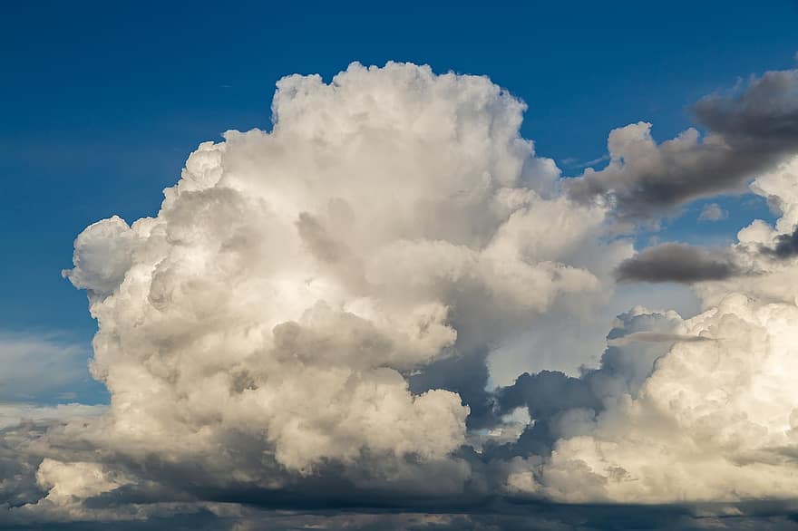 Clouds, Cumulus Clouds, Sky, cloud, blue, weather, summer, day, backgrounds, stratosphere, cumulus cloud