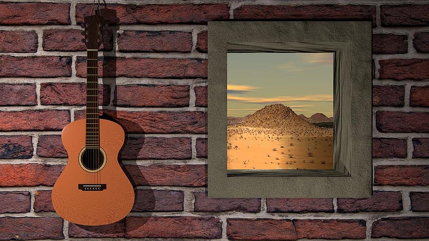 Guitar, Landscape, Wood, Musician, Musical Instrument, Classic