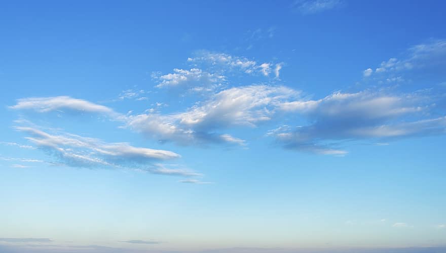 taivas, pilviä, sinitaivas, tausta, cloudscape, kumpupilvi, ilmatila, sininen, kesä, pilvi, sää