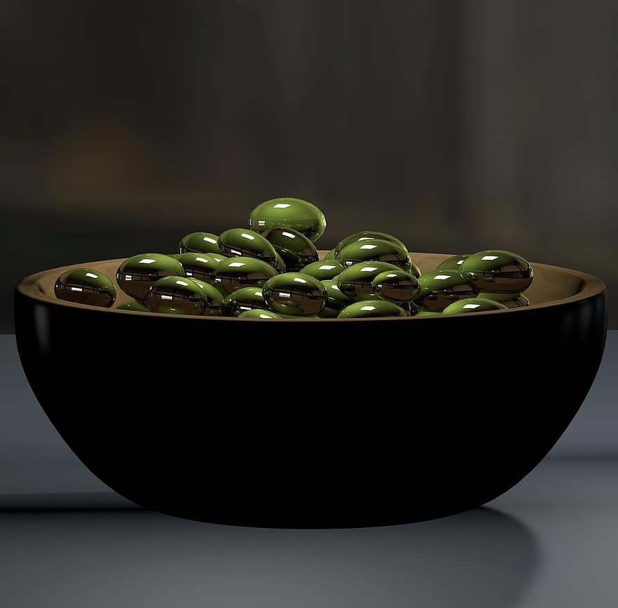 olivy, shell, zelená, jídlo, zdravý, jíst