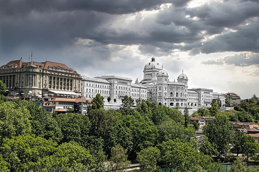 edificio federale, Svizzera, Berna, politica, capitale, camere del Parlamento, governo