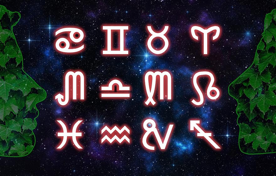 kosmologia, znaki zodiaku, ludzie, kobieta, mężczyzna, postać, kolekcja, męski, Płeć żeńska, kreacja