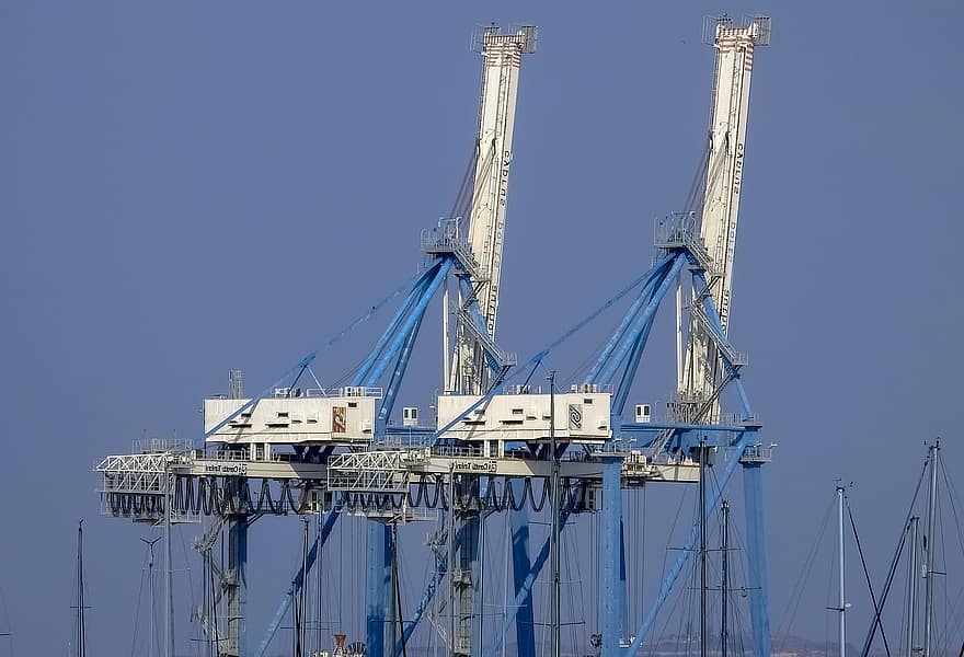Cranes, Port, Shipping, Pier, Maritime, Nautical, Marina, Loading, Loading Cranes, Machinery, Shipping Industry