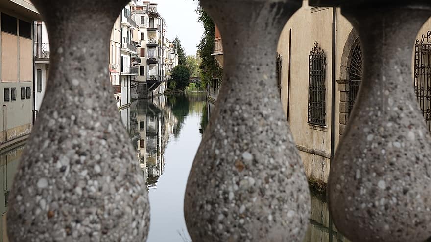 Padua, balustrada, rzeka, kanał, veneto
