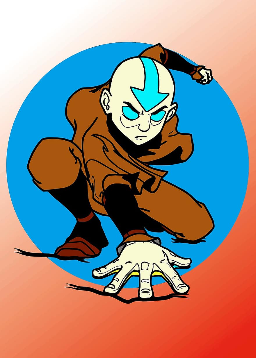 Avatar Le dernier maître de l'air, Aang, avatar, dessin animé, Hommes, illustration, vecteur, Halloween, personnages, humour, une personne