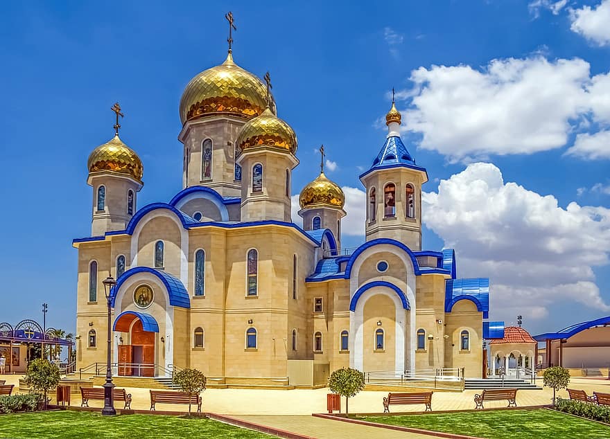 tamassos biskop, ryska kyrkan, kupol, arkitektur, religion, episkopeio, cypern