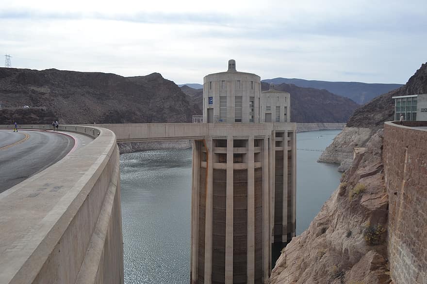aspirateur, barrage, Nevada, Arizona, hydro-électrique, Colorado, rivière, hydromel