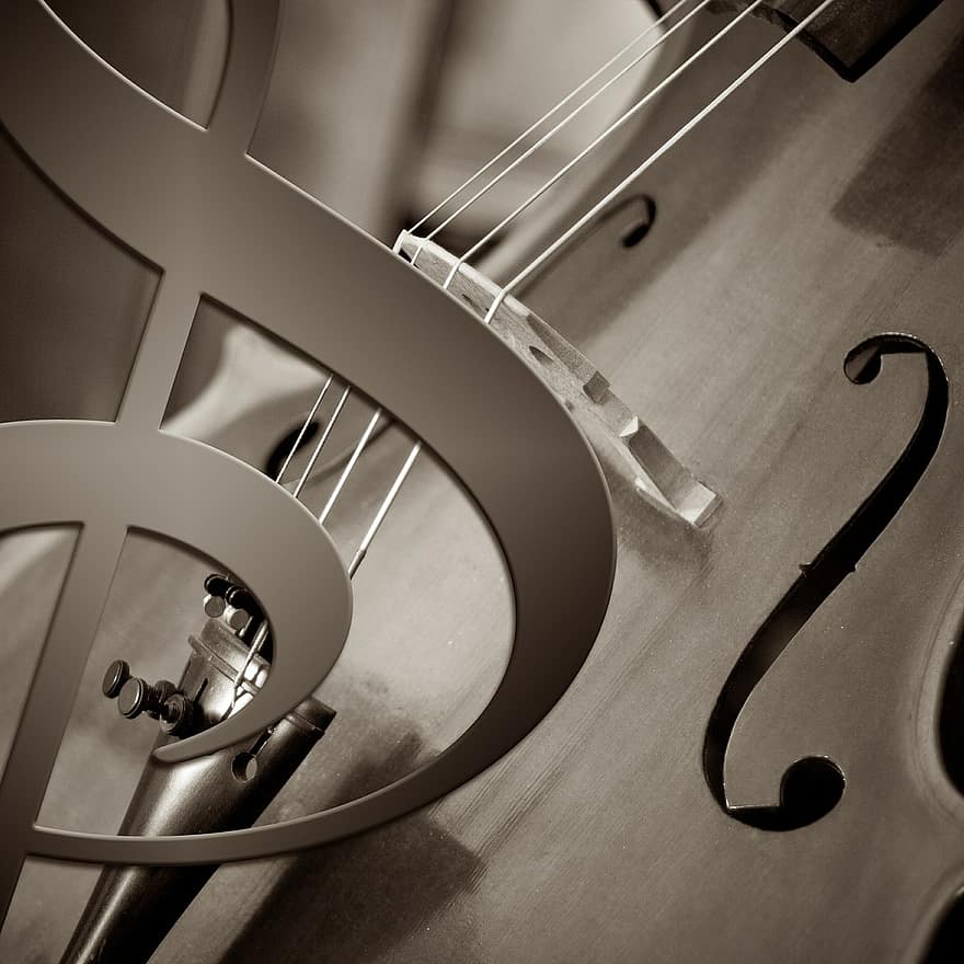 Музыка, скрипка, скрипичный ключ, звук, концерт, музыкант, notenblatt, ключ