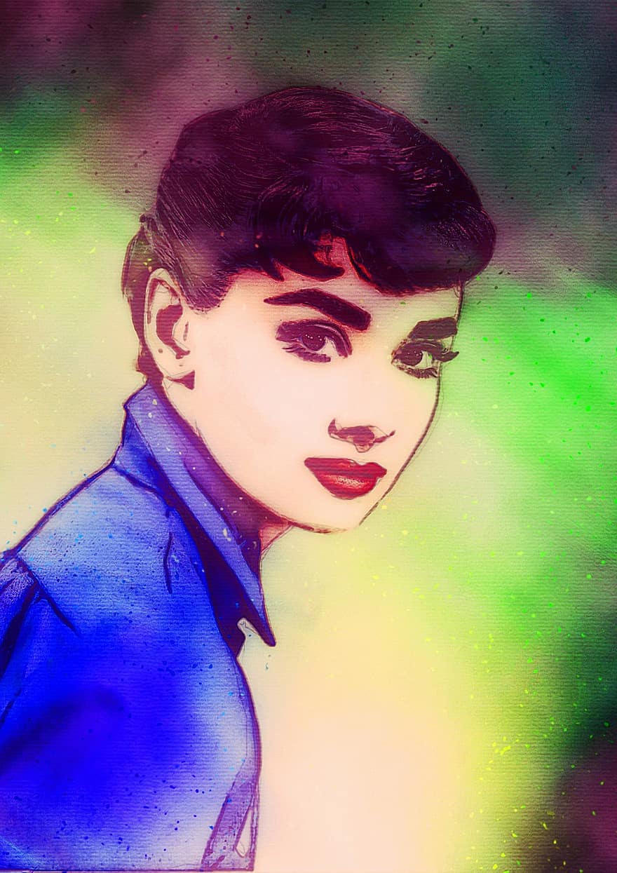 Audrey Hepburn, atriz, vintage, filmes, imagens em movimento, Estrela, celebridade, clássico, nostalgia, cinema, hollywood