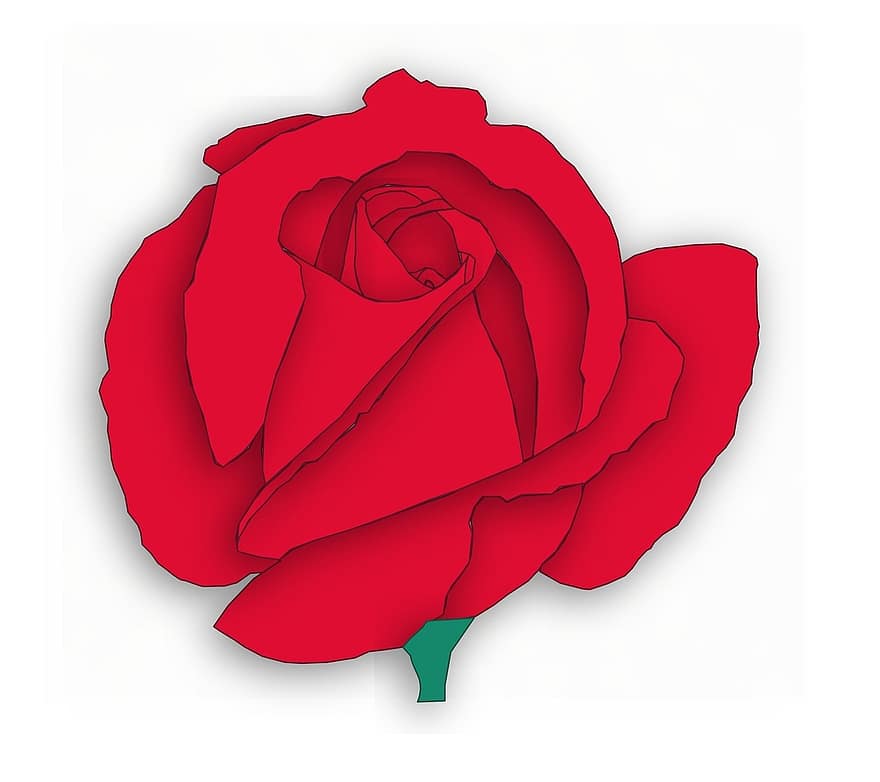 червена роза, роза, червен, цвете, валентинки, растение