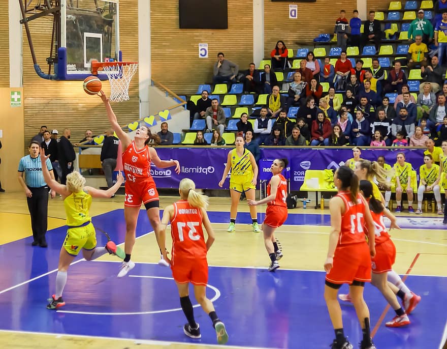Basket, Sport, Woman, Competition, Basketball, Championship, People, Team, competitive sport, playing, group of people