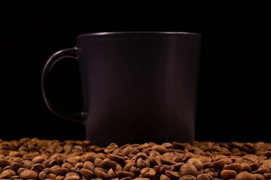 drikke, kaffe, koffein, tæt på, baggrunde, mørk, kaffekop, friskhed, enkelt objekt, varme, temperatur