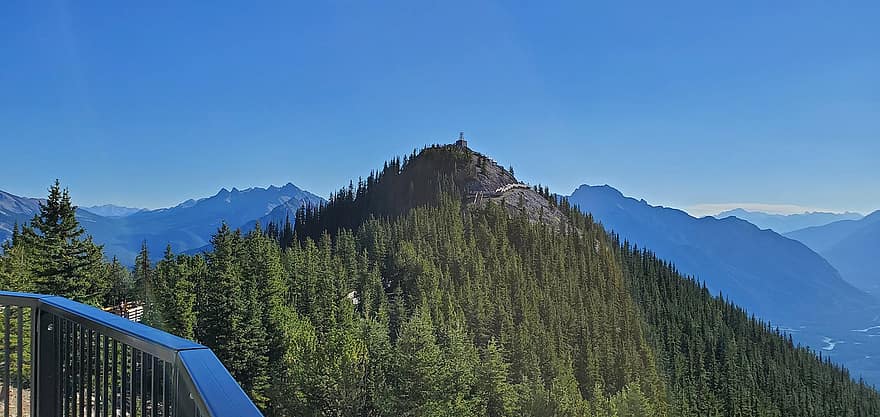 hora, Kanada, skalnaté hory, Příroda, stromy, krajina