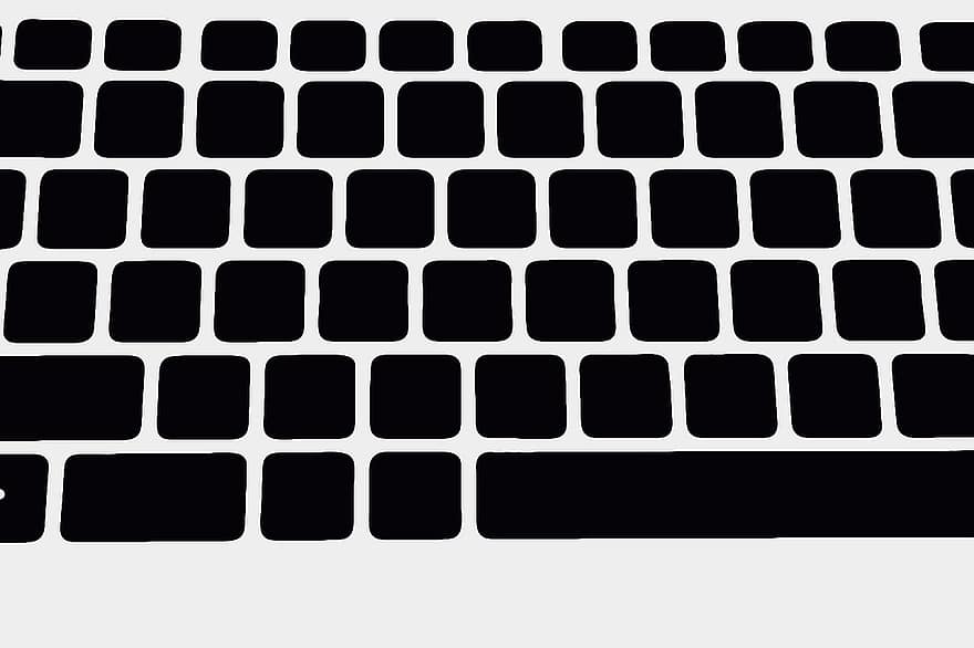 keyboard, kunci, komputer, putih, memasukkan, pc, menulis, papan ketik komputer, bilah ruang, hitam, hitam dan putih