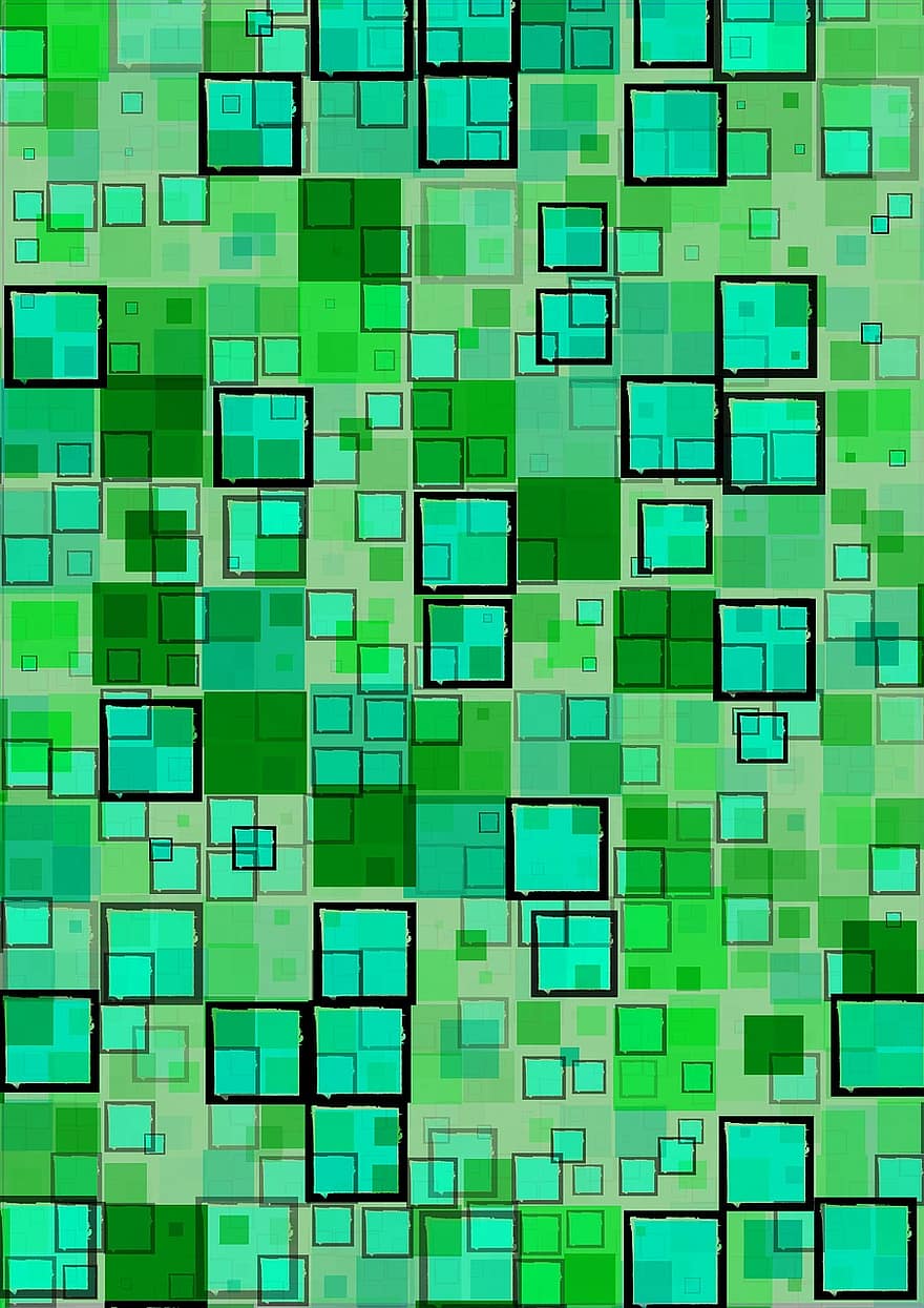 abstrakt, grøn, firkant, mønster, overflade, rækkevidde, struktur, kunst