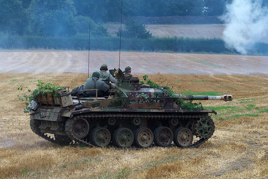 탱크, 재연, 전쟁, 육군, 군, ww2, 독일 사람, 보여 주다, 농업, 기계, 군대