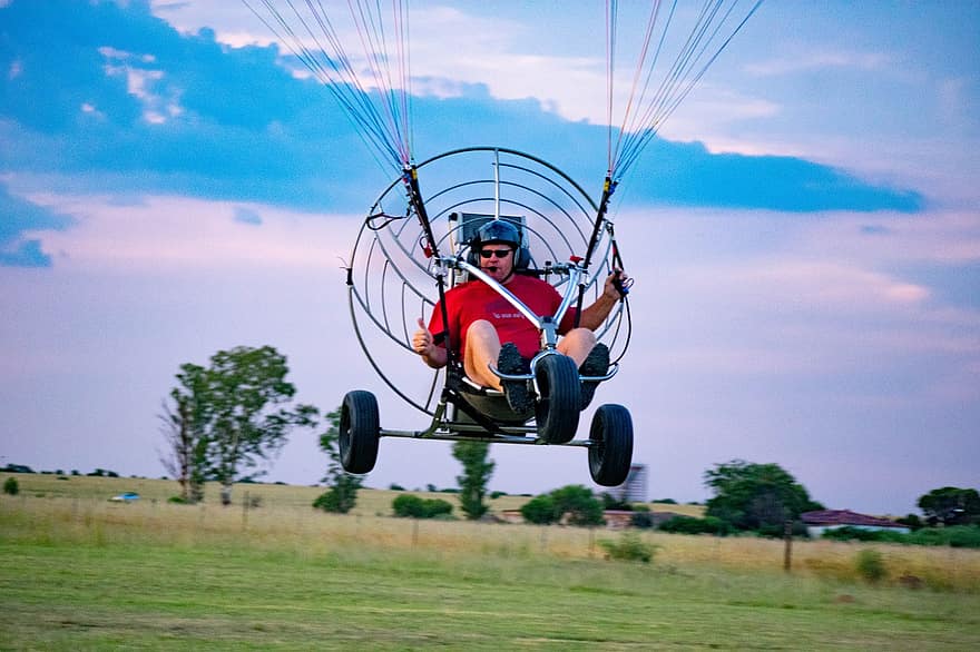 paramotor, let, paragliding, létající, dom, křídlo, pilot, dobrodružství, paramotoring, sport, létat
