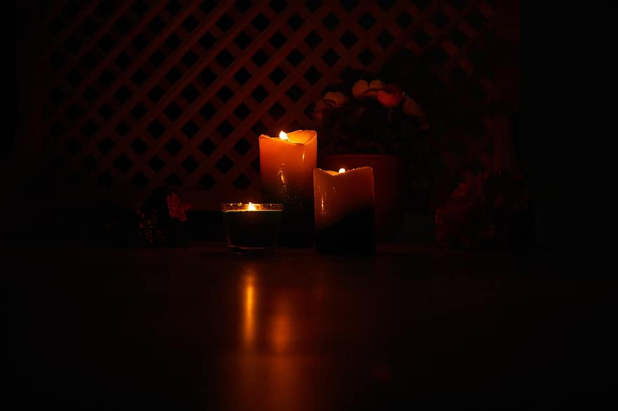 aliejinė lempa, žvakė, šviesa, liepsna, žvakės, naktis, tamsus, deginti, ali, malda, makro
