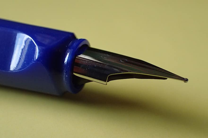 caneta tinteiro, escrever, tinta, caneta, ponta da caneta, produtos, fechar-se, papel, único objeto, pena, macro
