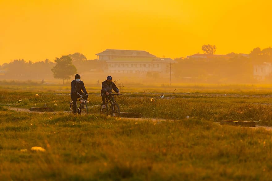 Bicycles, Ride, Nature, Countryside, Dusk, Outdoors, Activity, Face Mask, Covid, bicycle, cycling