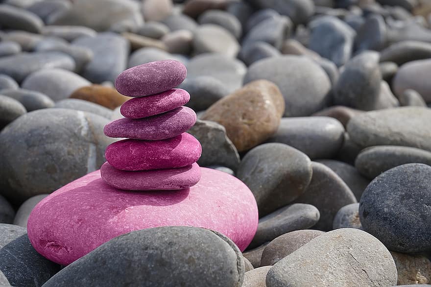 sten, zen, meditation, gartendeko, have design, wellness, balance, strand, rullesten, hvile, lempelse