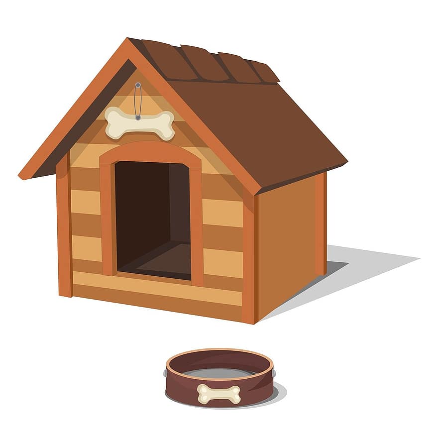 casinha de cachorro, casa de estimação, animal, clip art