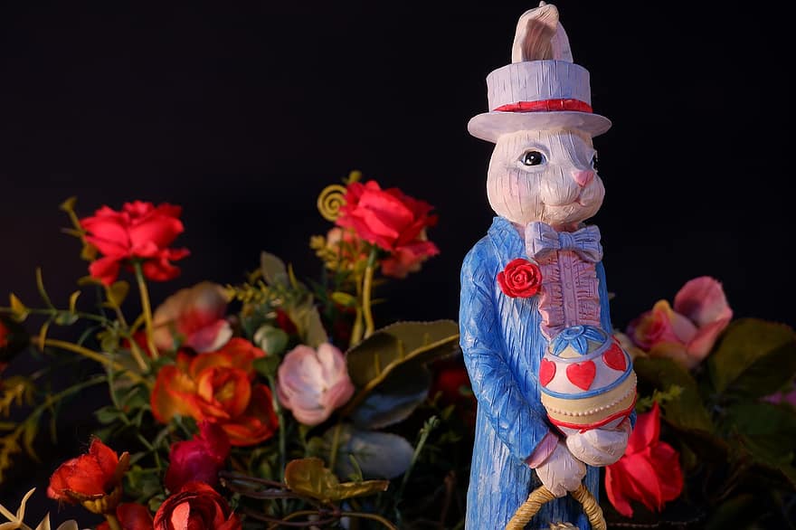 Conejo, figurilla, conejo de Pascua, ornamento