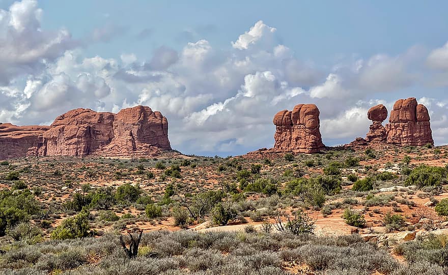 taman nasional lengkung, utah, moab, batu merah, alam, geologi, erosi, batu pasir, hiking, barat, Barat
