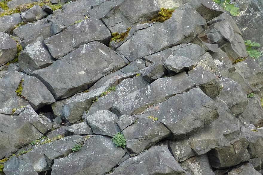 klipper, sten, basalt, klippe, baggrunde, tæt på, sten-, mønster, stenmateriale, abstrakt, ru