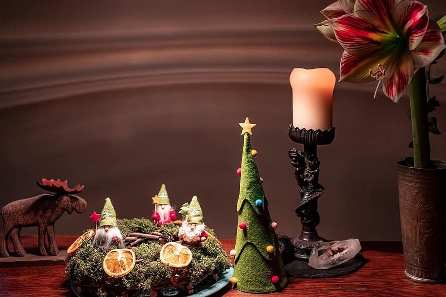 Natale, decorazione, vacanza, display, tema, stagione, Avvento, candela