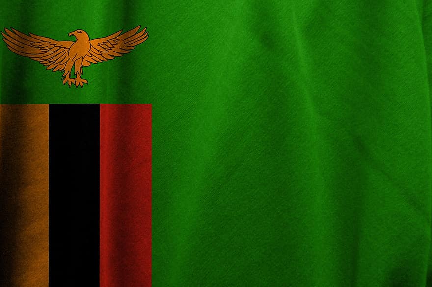 Zambia, vlag, symbool, nationaal, natie, land, patriottisme, vaderlandslievend, banier, embleem