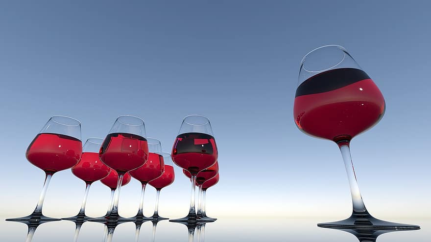 vyno taurės, vynas, gerti, raudonas vynas, alkoholio, akiniai, gėrimas, elegantiškas