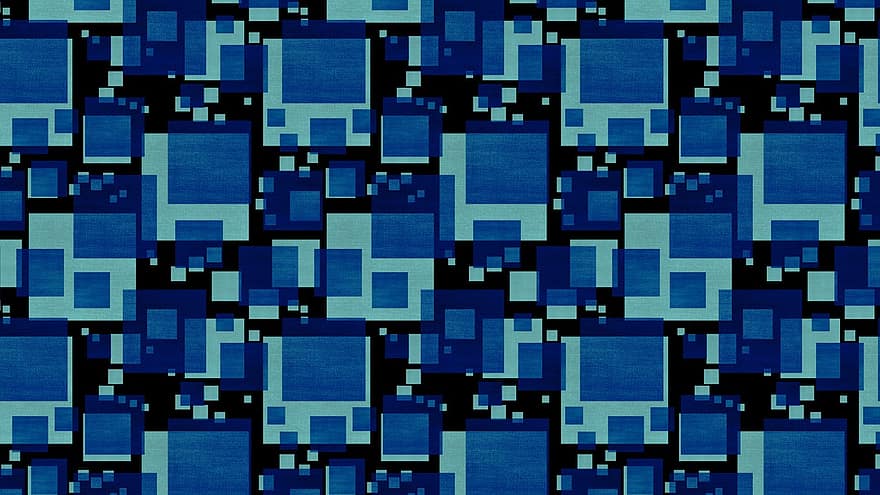 Blauer Hintergrund, geometrischer Hintergrund, blaue Tapete, quadratisches Muster, Grafik, Tapete, Dekor Hintergrund, Design, Kunst, Scrapbooking, Muster