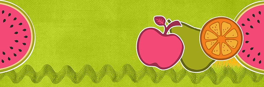 Children, Web, Banner, Fruits, Healthy, Health, Kids, Kid, Clip Art, Happy, Web Banner