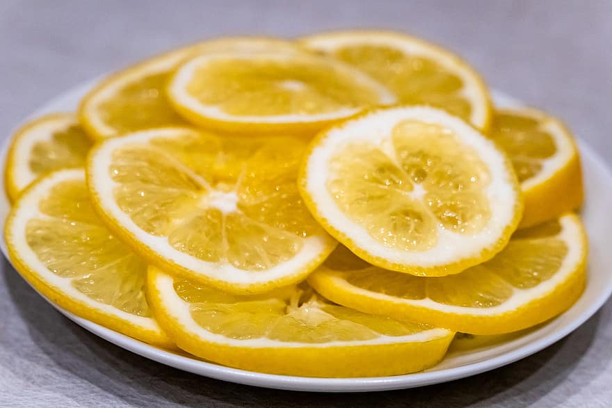 citron, skiveskåret, sund og rask, frisk, Produkter, ernæring, gastronomi, madlavning, køkken, frugt, friskhed