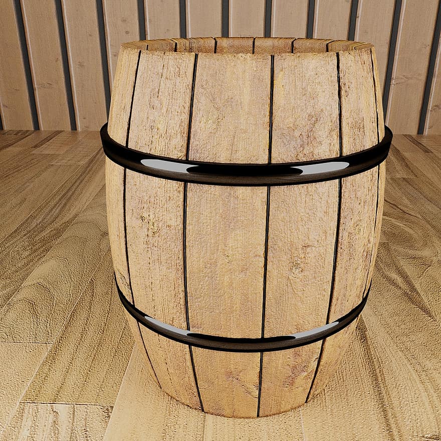barril, gỗ, rượu, thùng, hang, thùng cũ, tĩnh vật