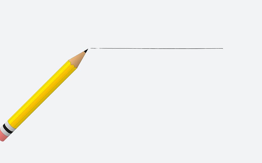 карандаш, линия, бумага
