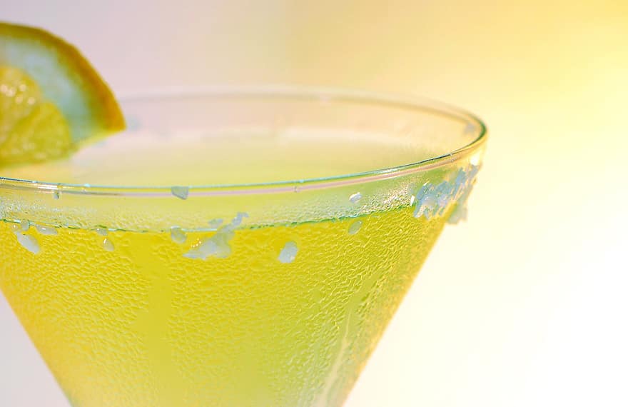 Martini, cocktail, juoma, alkoholi, lasi-, Lemondrop, sitruuna, juoda, lähikuva, neste, tuoreus