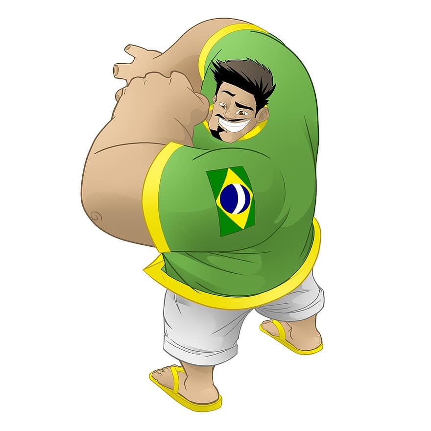 رجل ، البرازيل ، البرازيلي ، رسم