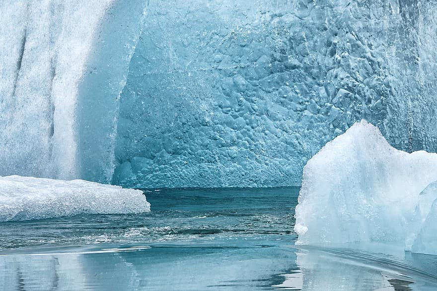 Izland, gleccserek, jég, kék, víz, hó, fagyott, téli, sarkvidéki, fagy, úszó jégtábla
