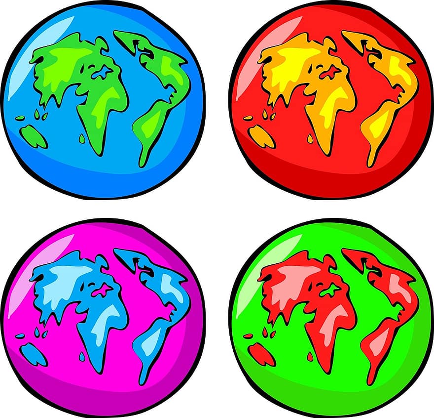 mundo, globo, en todo el mundo, www, global, planeta, esfera, iconos, comunicación, Internet, conjunto